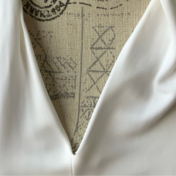 EQUIPMENT FEMME White V-Neck Long Sleeve Rayon Simple Shirt Women’s Size Small - Picture 7 of 15